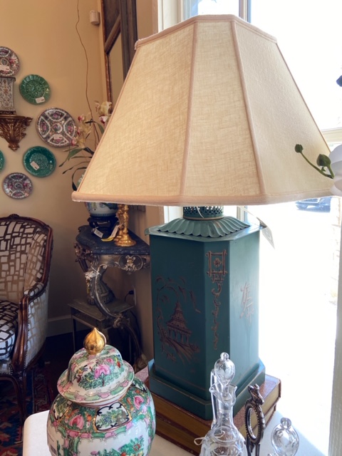 Linda James Antiques Tole Lamp